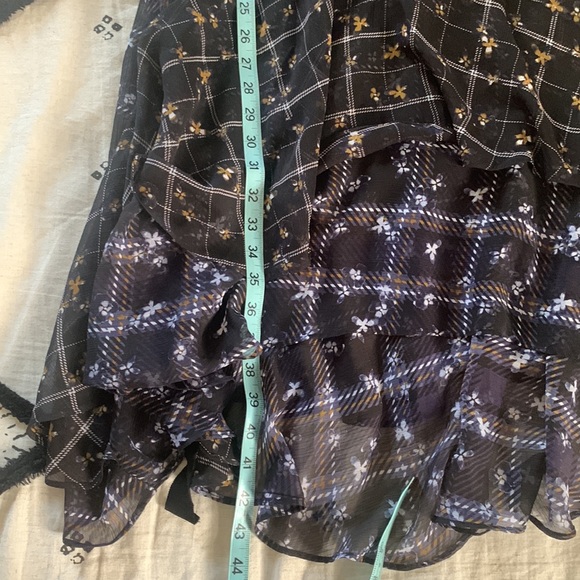 Simply Vera Wang hi-lo floral plaid dress M - Picture 11 of 13